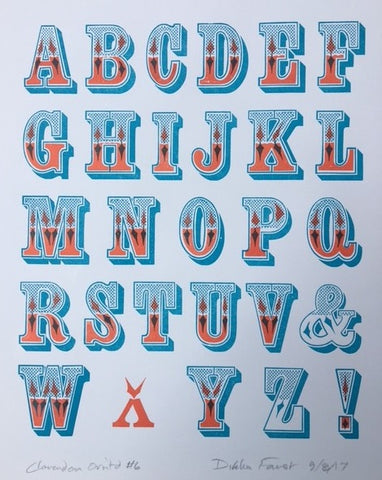 Chromatic Type, Letterpress Print